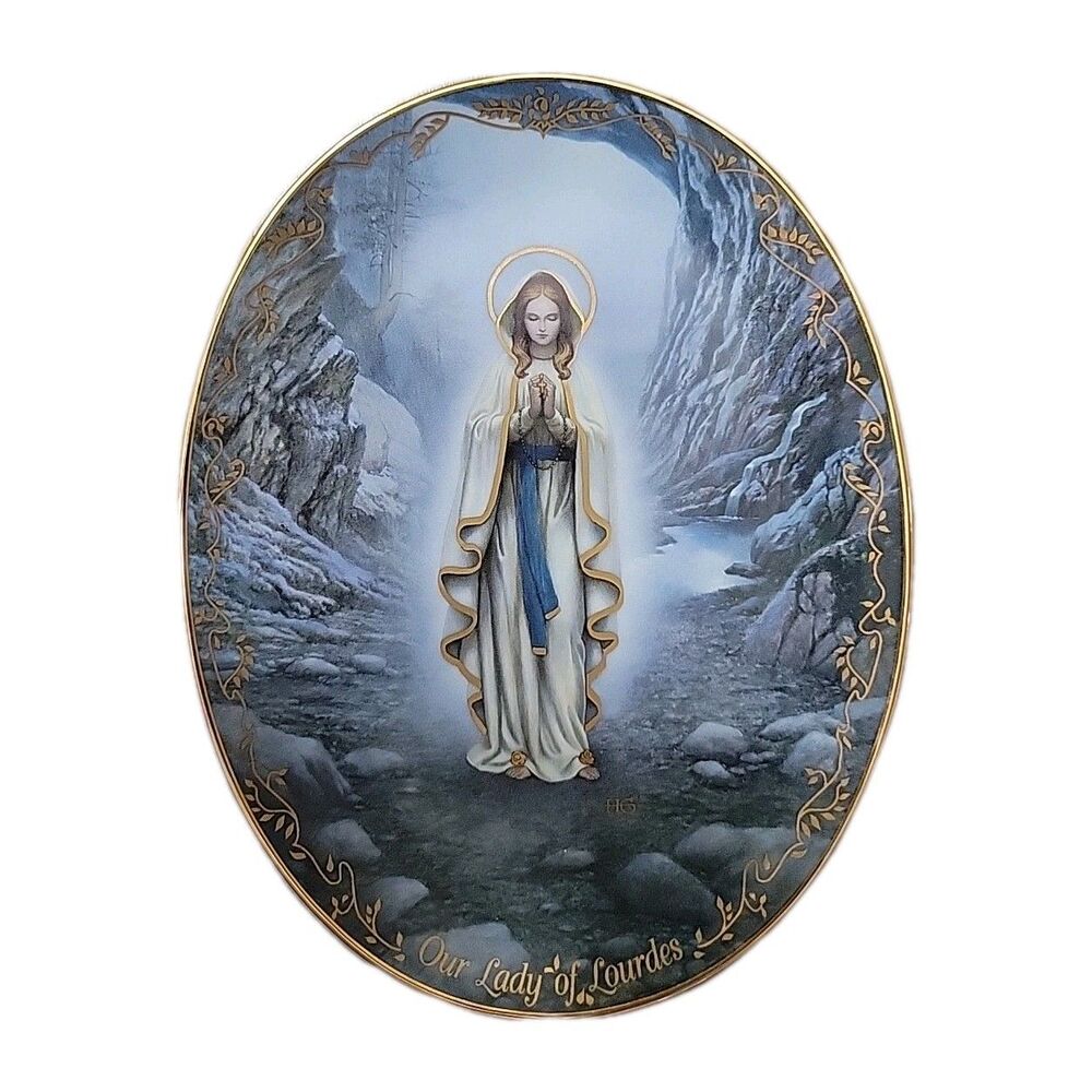 0ur Lady of Lourdes The Bradford Exchange  Visions of our Lady Collector Plate